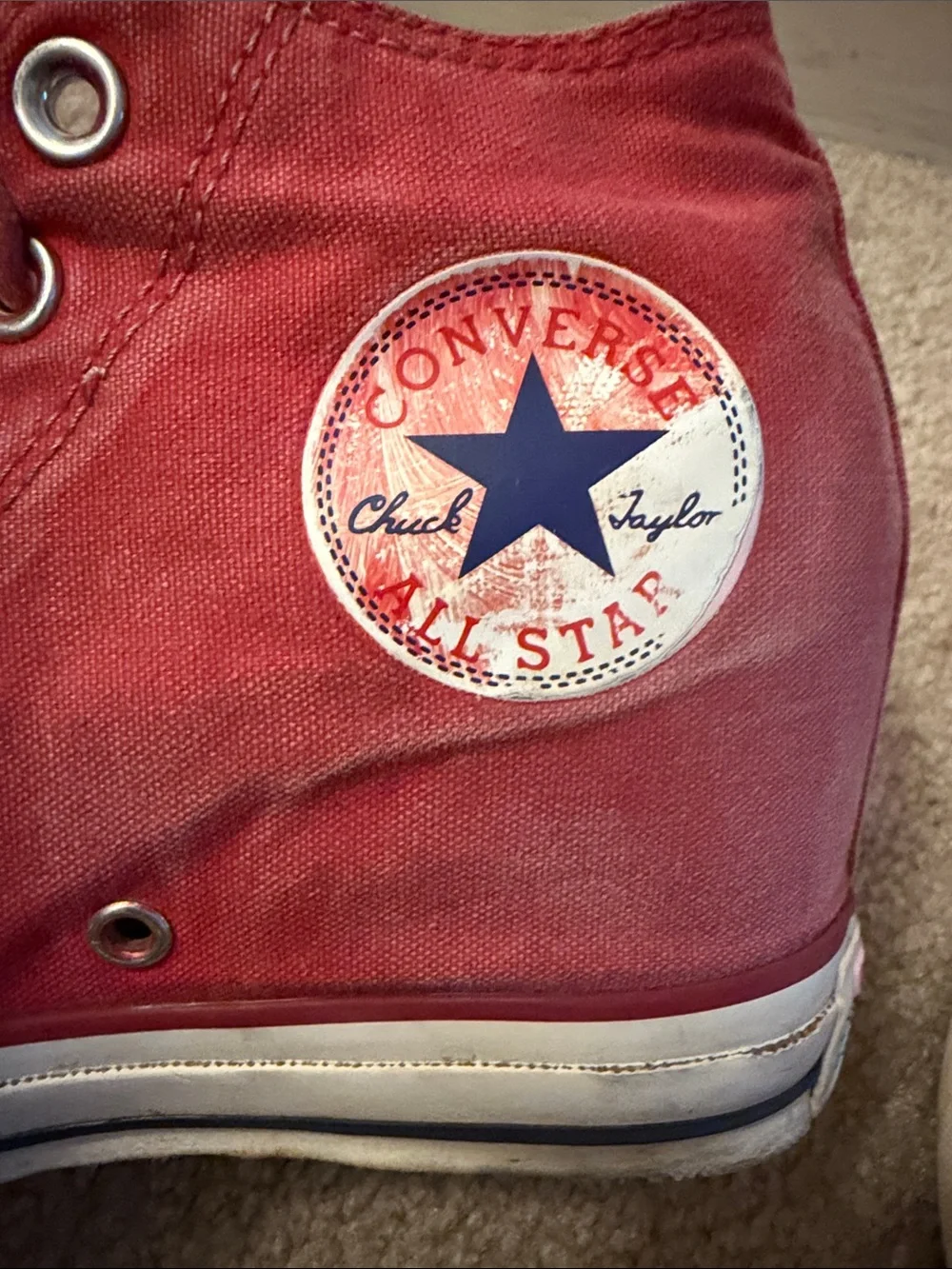 Converse Chuck Taylor All Star Lux Hidden Wedge Sneakers - Size 8